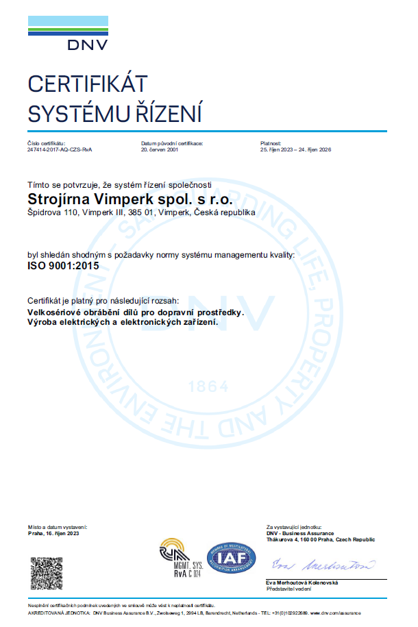 Strojírna Vimperk_cert 9k_RC 2023_CZE-20231016